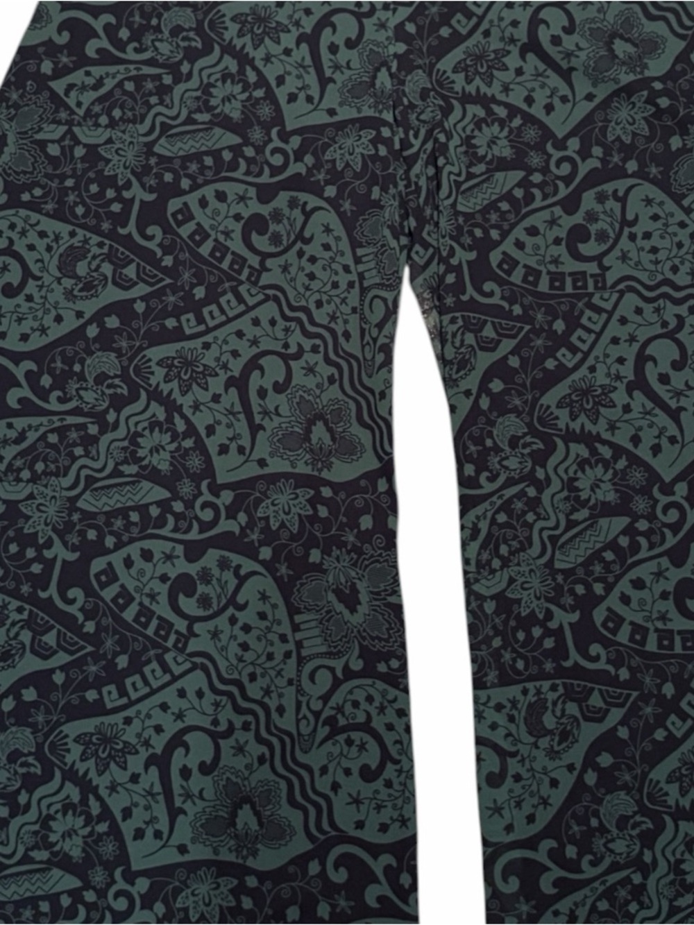 Sachin + Babi Dark Green Paisley Wide-Leg Pants - Picture 4 of 8